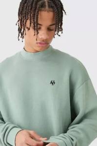 Recién llegado, Sudadera de cuello redondo de algodón 100% de calidad Premium con manga larga de gran tamaño para hombres, fabricada por Huzaifa Products - Product Image 4