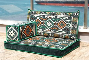 Sièges de sol arabes Canapé de sol arabe Sol de siège arabe | 90x70x10cm 3 pièces 1 Set - Product Image 5