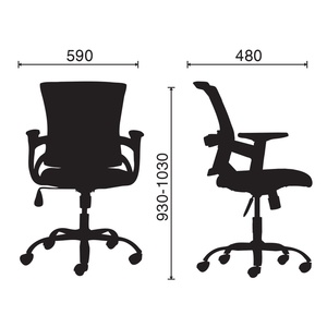 <b>Adjustable</b> Fabric Mesh Back <b>Office</b> Chair for Home Hospital School & <b>Office</b> Use - Product Image 3