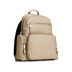 Men's Genuine Leather <b>Backpack</b> Minimalist Softback <b>Laptop</b> Bag with Zipper Closure and Handle 20-39L Capacity Water Resistant - Product Image 4