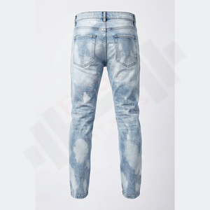 Pantalones Vaqueros Vintage para Hombre, los Más Vendidos, Diseño Moderno, Estilo Urbano Desgastado, Corte Regular, Elásticos, Rectos - Product Image 2