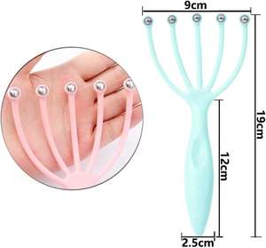 オフィスホームSPAヘアスカルマッサージャーポータブルハンドヘルドSPAヘッドマッサージャー、5つのスチールマッサージボール付き - Product Image 4