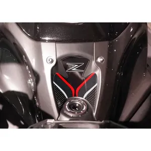 Autocollants de moto en gel 3D pour la protection de la zone de la clé d'allumage pour Kawasaki Z900 rouge - Product Image 1