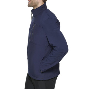 Premium Quality Coated Long Soft Shell <b>Winter</b> Quilted Hooded Front Pockets Quick Dry Windproof Zipper Men's Softshell <b>Jacket</b> - Product Image 5