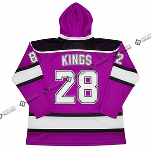 Sudaderas con Capucha de Hockey, Impresión por Sublimación, Sudaderas Personalizadas con Cordones, Impresión por Serigrafía, Sudadera de Hockey sobre Hielo de Poliéster - Product Image 2