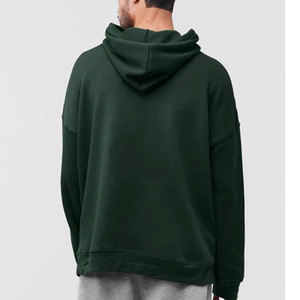 Nueva llegada de color de bloque sólido de algodón de lana de los hombres pulóver de calidad superior de impresión de bolsillo frontal sudaderas con capucha - Product Image 5