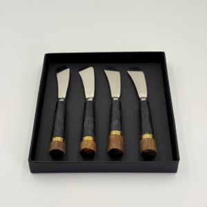 Nouvel ensemble de 4 couteaux à beurre, idées de produits de R B Overseas, avec manche en résine, ensemble de couverts en acier poli et inoxydable - Product Image 5