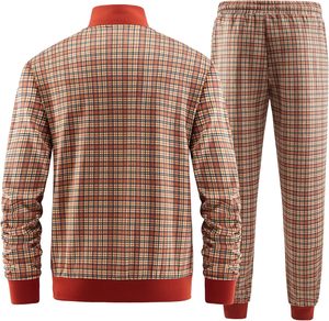 Trajes de chándal rojo para hombre Conjunto de chándal Trajes de 2 piezas POR STYLE BOY & Co - Product Image 3