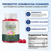 Gummies de kombucha probiotiques à marque privée, véganes, OEM, ODM, faible MOQ