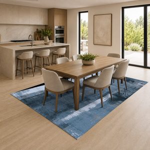<b>RUGS</b> DEPOT LXDP-0282 Wholesale Blue Navy Contemporary Geometric Digital Printed Machine Washable Chenille Area <b>Rug</b> <b>Non</b> <b>Slip</b> - Product Image 4