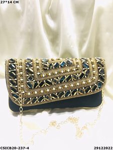 Handmade Designer Ethnic Jute Evening Bag Clutch Unique Designer Ethnic Jute Clutch Bag - Product Image 4