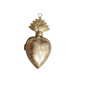 Oro antiguo acabado Sagrado corazón colgante Milagros Sagrado corazón para pared decorativo católico regalo y decoración - Product Image 5