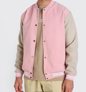 Fabricants OEM pour les marques de vêtements, vestes universitaires personnalisées pour hommes, manches en cuir PU personnalisées, vestes de baseball universitaires pour hommes - Product Image 3