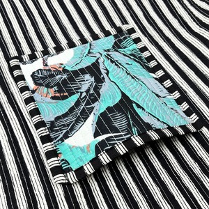 กระเป๋าผ้าพิมพ์ลายใบตองสีฟ้าของผู้หญิงกระเป๋าผ้าฝ้ายที่เป็นมิตรกับสิ่งแวดล้อมสำหรับใช้ในชีวิตประจำวันกระเป๋าถืออเนกประสงค์สำหรับกระเป๋าผ้าใบทุกใบ - Product Image 4