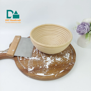 Panier à pain en rotin écologique, rond, blanc, matériau naturel, échantillons gratuits avec doublure - Product Image 6