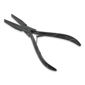 MEILLEURE pince d'installation Ultra lisse à nez plat noir pince d'installation Ultra lisse extensions de cheveux en ruban adhésif en acier inoxydable - Product Image 1