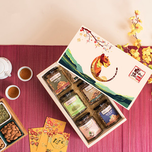 Logo personnalisé papier carton rigide de luxe 2023 boîte cadeau rouge nouvel an chinois emballage de boîte-cadeau graines de lotus frites/nutritionnel - Product Image 4