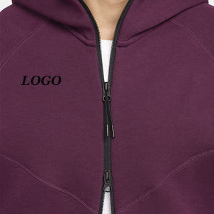 Sweat à capuche chaud respirant pour hommes de haute qualité à l'usine 2025/coupe régulière Logo personnalisé sweat à capuche zippé à la mode pour hommes - Product Image 6