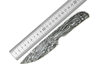 ชุดมีดสำหรับตั้งแคมป์ผลิตจากเหล็กดามัสกัสใบมีดเปล่าพร้อมปลอกหนังงานกลางแจ้งงานอุตสาหกรรมออกแบบได้ตามต้องการ - Product Image 6