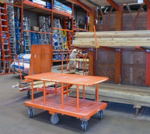 New Condition <b>Compact</b> Double Deck Platform Trolley Foldable Steel Warehouse Cart OEM/ODM in Vietnam for Material Handling - Product Image 3