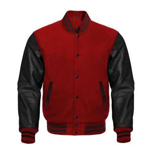 Veste universitaire en chenille brodée à manches longues personnalisable OEM, veste streetwear, veste d'hiver grande taille, bouton en fourrure - Product Image 1