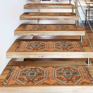 Orange Rug, Printed Rug, Modern Design, Ethnic Pattern, Easy Clean,Goblen - Product Image 4