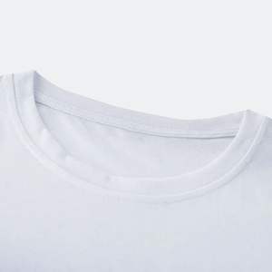 T-shirt décontracté en coton pour hommes 100% tissu tricoté en bambou coupe ample logo personnalisé imprimé en gros vêtements vierges - Product Image 5