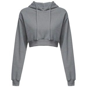 Nueva moda mujer sudaderas con capucha sudadera Top corto abrigo deporte pulóver con capucha Tops mujeres Otoño Invierno Crop Top Sudadera con capucha - Product Image 4