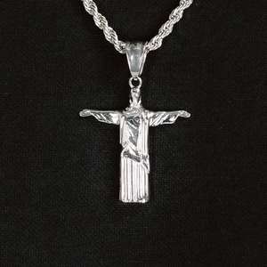 Fashion Men's Hip Hop Christian <b>Cross</b> Pendant <b>Necklace</b> with Moissanite 18K Gold Plated 925 Sterling <b>Silver</b> - Product Image 1