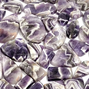 Natural Chevron Amethyst Cabochons Gemstone for Jewelry Making Pendant Purple Color Free Size - Product Image 6