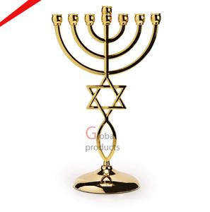 ISRAEELI JUDÍO DISEÑO DE ALTA CALIDAD HECHO A MANO SOPORTE DE VELAS DECORATIVAS 7 RAMAS MENORAH - Product Image 4
