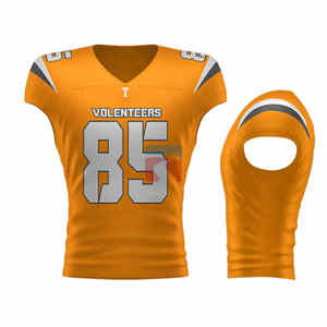 Ensembles de maillots de football américain unisexes à séchage rapide 2024, style vintage, uniforme de football, numéro OEM, sublimation personnalisée, short de collège - Product Image 5