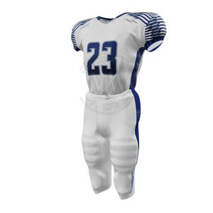 Uniforme de football américain sur mesure en polyester 100%, respirant, grande taille, avec manches courtes, personnalisez votre propre uniforme - Product Image 2