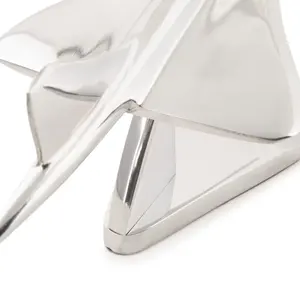 Escultura Abstracta de Aluminio Chapada en Oro de Nueva Tendencia con Acabado Antiguo para Mesa de Oficina, Consola de Entrada, Moderna y Pulida, Zahid - Product Image 3