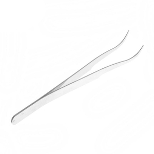 Pinzas de extensión de pestañas de acero inoxidable personalizadas de alta calidad hechas en Pakistán con punta curva e impresión de logotipo personalizado - Product Image 2