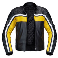 Veste en cuir de motard pour la course de motocyclePorter pour l'équitation Veste en cuir de vachette véritable Moto Racing Custom Leather Gears