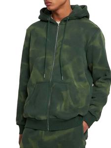 Conjunto Deportivo Personalizado con Capucha y Cremallera, Estilo Tie-Dye y Lavado Ácido, Ropa Urbana para Hombre, Sudadera y Pantalones de Chándal 100% Algodón para Invierno - Product Image 1