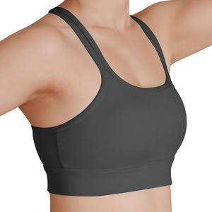 สปอร์ตบราคอตัวยูเย็บปักโลโก้ได้ตามต้องการเสื้อชั้นในออกกำลังกายโยคะไร้ตะเข็บสีทึบเสื้อชั้นในสำหรับออกกำลังกายน้ำหนักเบา - Product Image 4