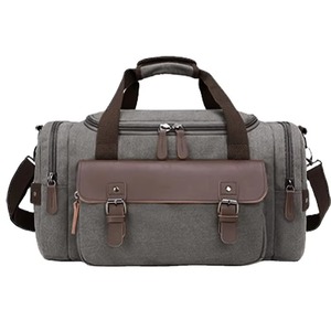 Canvas fashion Overnight high quality for Men Women Leather <b>Bag</b> Travel Carry on Sports Weekend Gym Tote <b>Bags</b> Garments Duffel <b>Bag</b> - Product Image 5