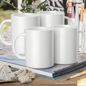 Tasses en céramique vierges – 15 oz/425 ml (lot de 4) – Personnalisation DIY – Feuilles de transfert d'encre <span class=keywords><strong>infusible</strong></span> – Stylos/marqueurs – Sublimation – Micro-ondes - Product Image 2