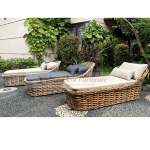 Nouvelles chaises longues extérieures en rotin naturel pour les applications de villa de salon d'hôtel de jardin de terrasse - Product Image 4
