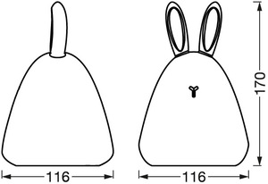 Luce notturna per bambini RGB Nightlux Rabbit Touch (Ledvance 4058075602113) - Product Image 5
