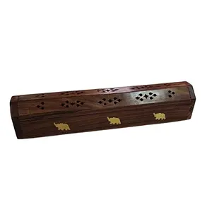 Wooden Incense Stick Holder Box With star Design Handmade Wholesale Crystals From Amayra Crystals Exports