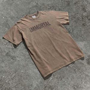 เสื้อยืดผ้าฝ้าย100% สำหรับผู้ชายเสื้อเชิ้ตแขนสั้นสีล้วนคอทรงหลวมคอตตอนสำหรับฤดูร้อน - Product Image 3