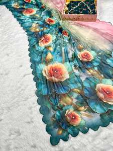 Producto moderno Georgette Handwork Saree Trending para graduación Diwali Beach Ocasiones - Product Image 6