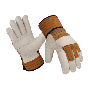 Canadian Rigger Guantes de seguridad industrial Cuero de grano de cabra Guantes de trabajo de construcción ignífugos con función de protección laboral - Product Image 1