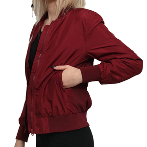 Blouson Bomber Femme en Nylon Noir avec Col en Fourrure d'Agneau, Nouvelle Collection Hiver 2026, Séchage Rapide, Respirant, Longueur Classique, Streetwear - Product Image 3