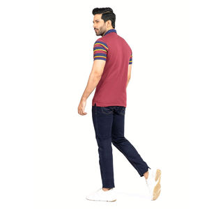 Chemise décontractée confortable à manches courtes pour homme, 100 % coton, infroissable, en tissu tricoté, motif uni, idéale pour l'été - Product Image 3