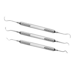 Juego de Excavadores Dentales Surtechs de Acero Inoxidable, Instrumentos de Relleno de Doble Extremo de 3 Piezas, Herramientas Quirúrgicas Dentales Manuales - Product Image 1