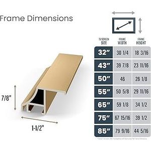 55-Inch Pale Gold Bezel Decorative <b>TV</b> Frame Smart <b>TV</b> Category - Product Image 5